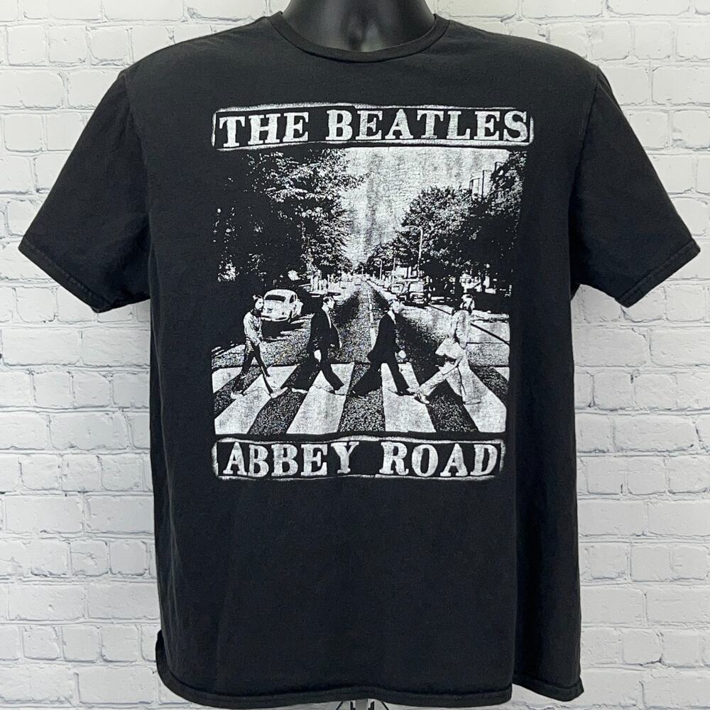 The Beatles Abbey Road Graphic T Shirt L Large Black 2018 Rock Band Music Tee